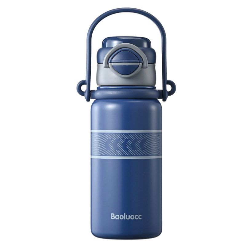 Travel Handle Insulated Thermos Large Capacity Thermos Cup for Women with High Aesthetic Value, Thermos Cup with Straw, 316 Stainless Steel Water Cup