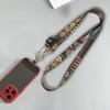 1Pc Mobile Phone Lanyard Retro Extended Guochao Totem Strap Strap Strap Adjustment Sling Lanyard Pattern Mobile Phone Chain Sling