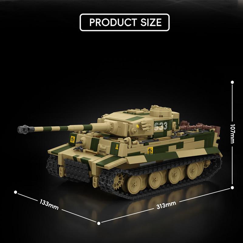 1559PCS Panzer VI Ausf.E Tiger S33 Army Series Armored Vehicle Toy Building Blocks Model, A Collection Item For Military Enthusi