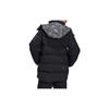 adidas Patchwork Pattern Zip-Up Stand Collar Hooded Down Jacket Women Outerwear Black HN6941