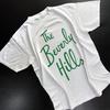 Pánské dámské tričko Beverly Hills Retro potisk písmen Bavlna Krátký rukáv Streetwear Tričko