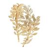 Luxurious Gold Leaf Headband for Women Bride Aesthetic Wedding Vine Hairhoop Formal Event Evening Party Hair Decoration
