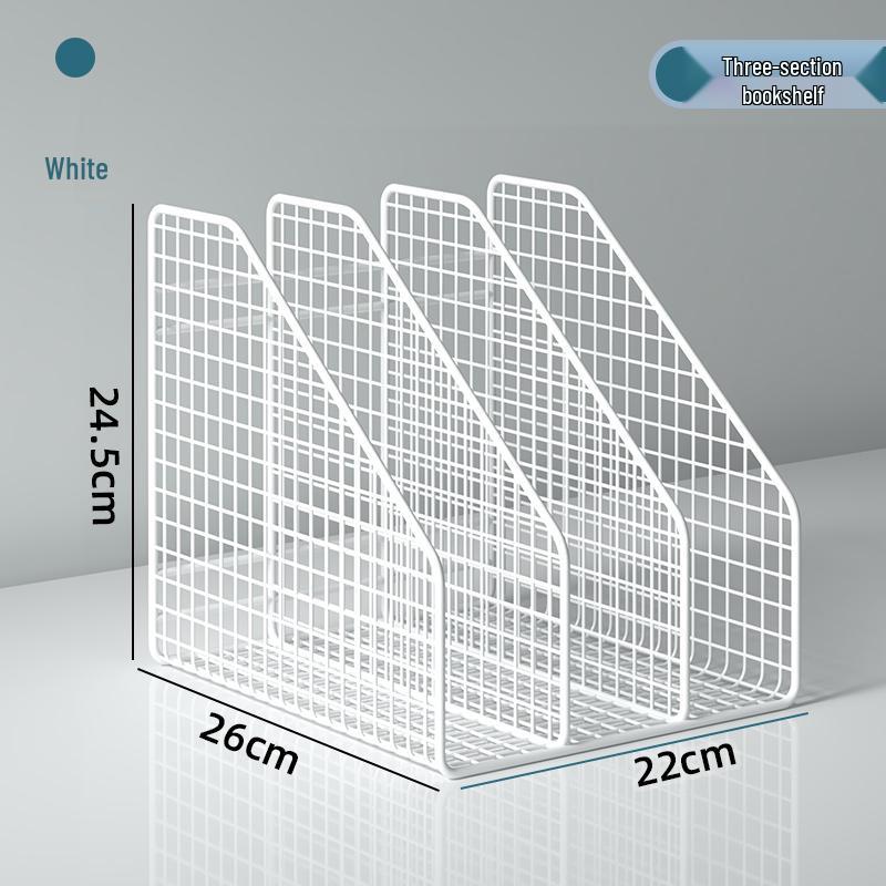 Large Metal Desk Organizer: File Shelf & Storage Box for Office Archives