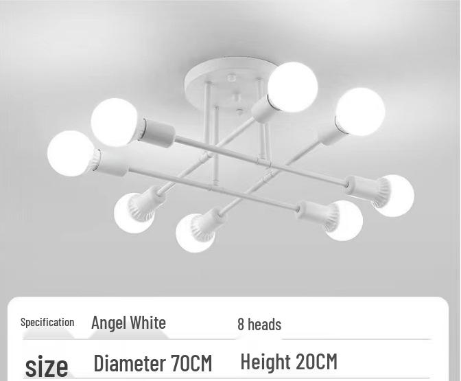 Nordic Modern Ceiling Light: Warm, Romantic, Creative Lighting for Small Bedrooms and Living Rooms.