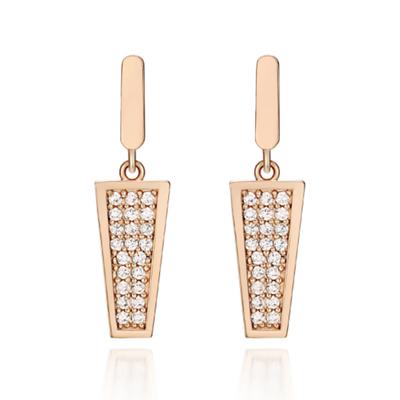 ELLE Jewelry 14K Bold Cubic Zirconia Earrings (Gold Pin) ELGPEE143