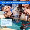 Soldering Practice Kit Electromagnetic Swing Soldering Project Kit Leave Shape Pendulum Needle with LED Light Electronics Kit