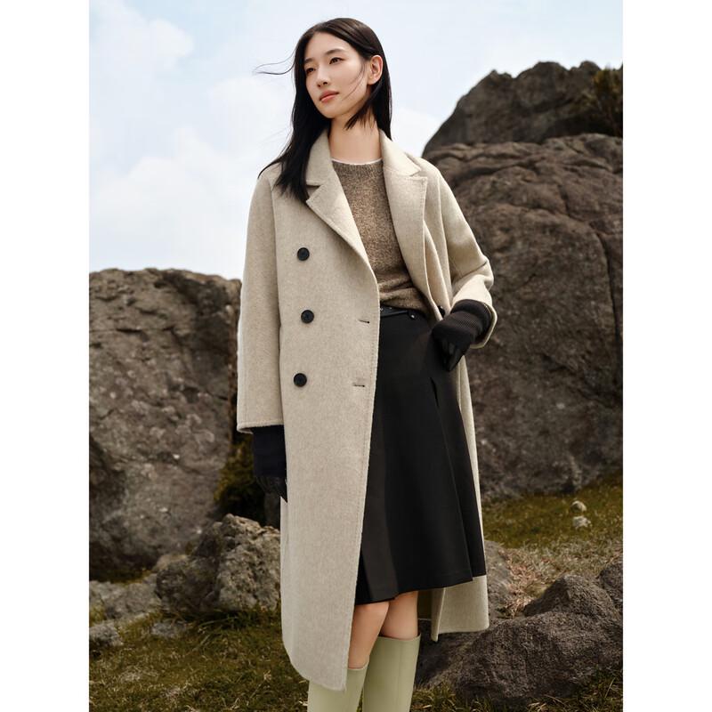 Jiu Zi Anna Kou Relaxed Luxury Wool Blend Double-Faced Coat