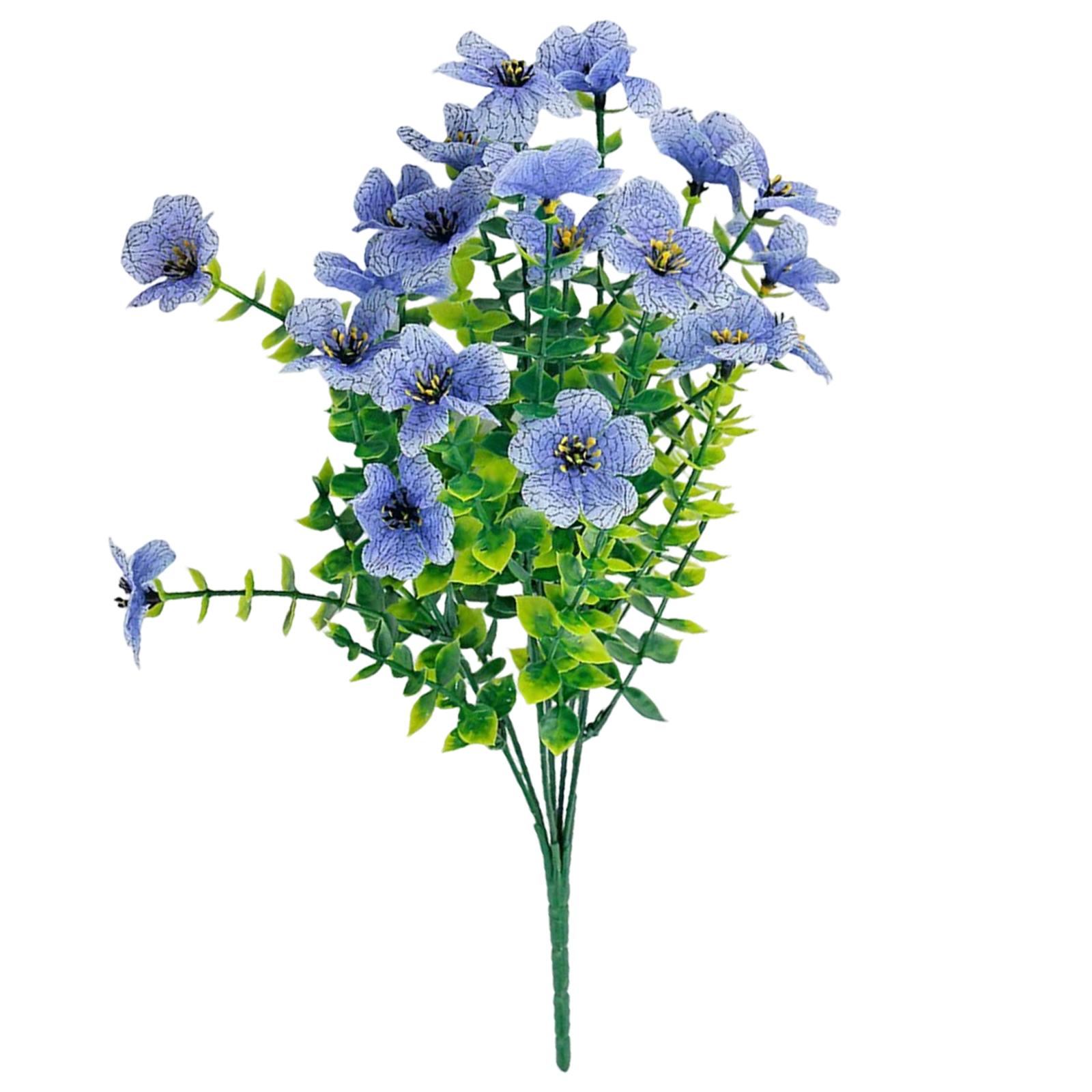 

Artificial Flower Garden Stake Faux Shrubs Garden Accessories 24 inch with Ground Spikes for Outdoor Outside One Size