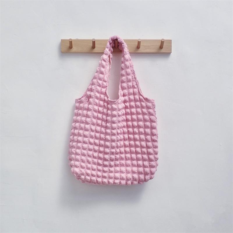 Cloud Bubble Flower Shoulder Bag New Vest Bag Female Student Simple Handbag Canvas Bag Shopping Bag