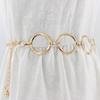 Women O Ring Hoop Chain Belts Fashionable Elegant Alloy Waist Belt Links Dress Decoration
