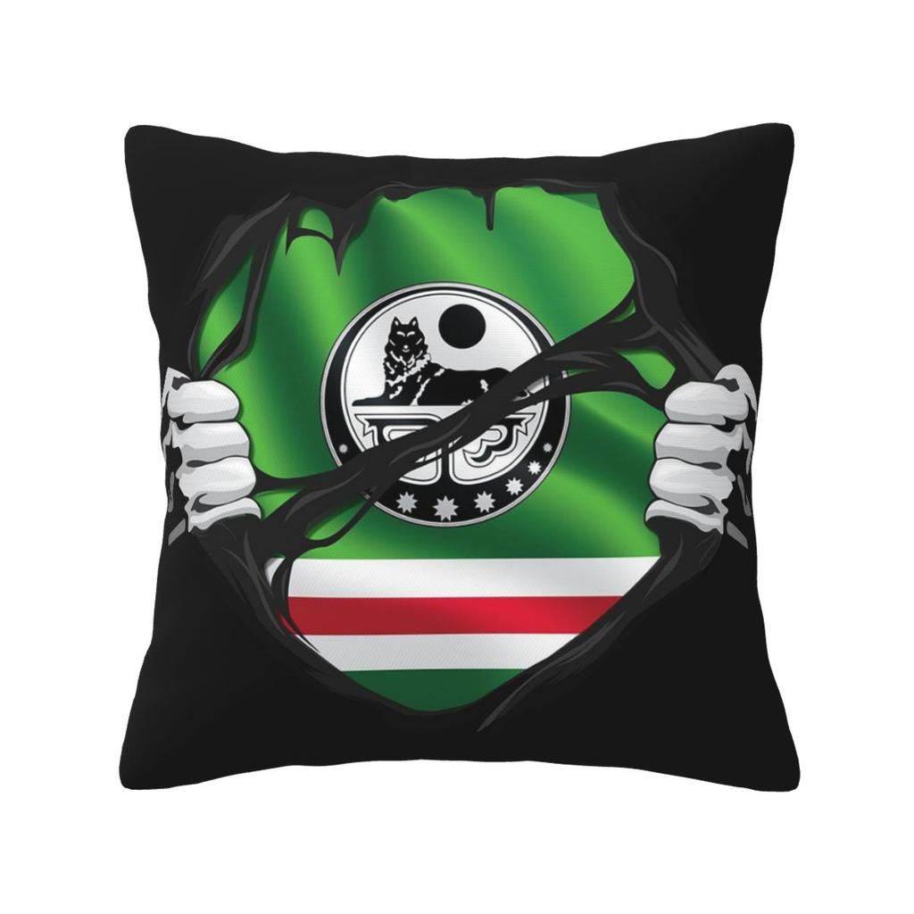 Chechen Borz Wolf Coat Of Arms Of Chechnya Square Pillowcase Pillow Cover Cushion Decor Comfort Throw Pillow for Home Bedroom