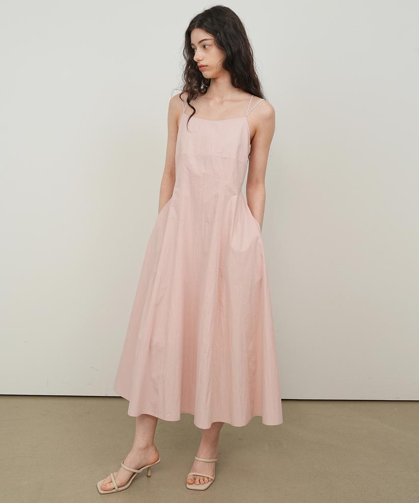 PAUL&ALICE Double String Flare Dress / Cream