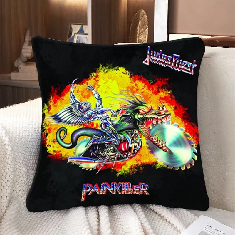 Judas-Priest Kissenbezüge Dekorative Sofakissen Beidseitig bedruckter Kissenbezug 45*45 Kissenbezug Kissenhüllen Zuhause