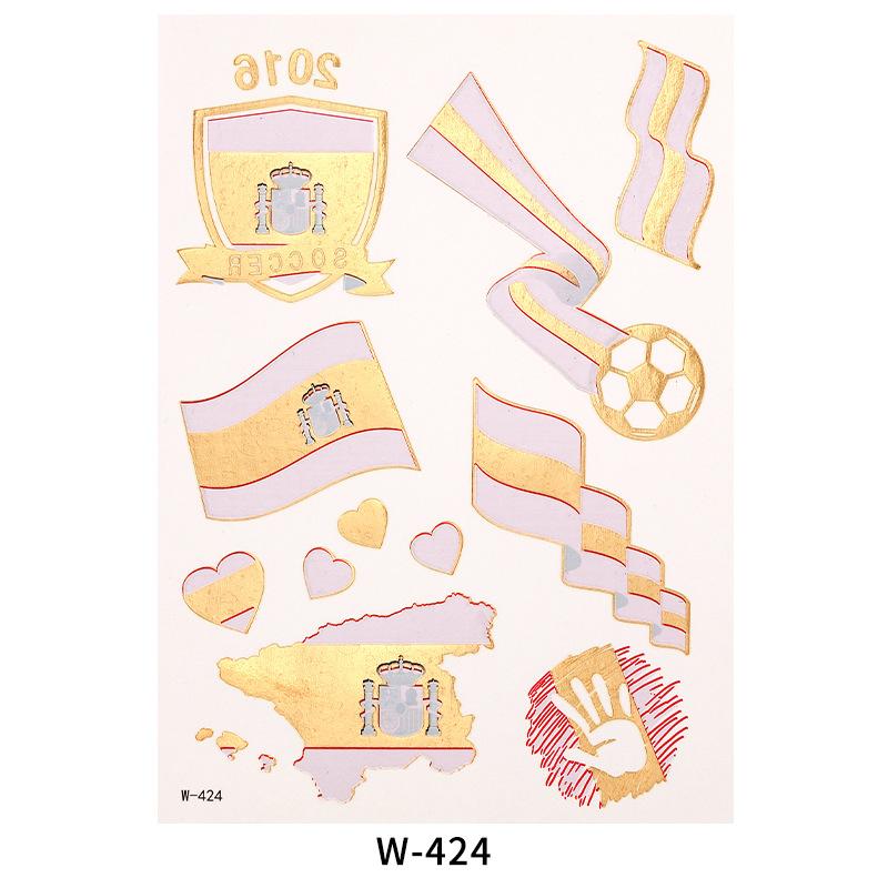 Tattoo Sticker Waterproof Bronzing Football World Cup Theme Event Holiday Tattoo