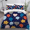 3D Printed Boutique Bedding Set Cartoon Animal 3-Piece Set for Children and Adults Full Size Soft 100% Microfiber Zipper