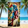 1Pc Captain America Action Beach Towel, Quick Dry, Multi-Use for Beach Pool Gym Yoga Home Travel, Christmas, Halloween, Xmas Gift M928671