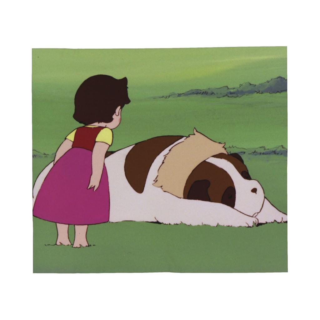 Heidi A Girl of the Alps Blanket Cartoon Anime Flannel Vintage Warm Throw Blankets for Home Textile Decor Car