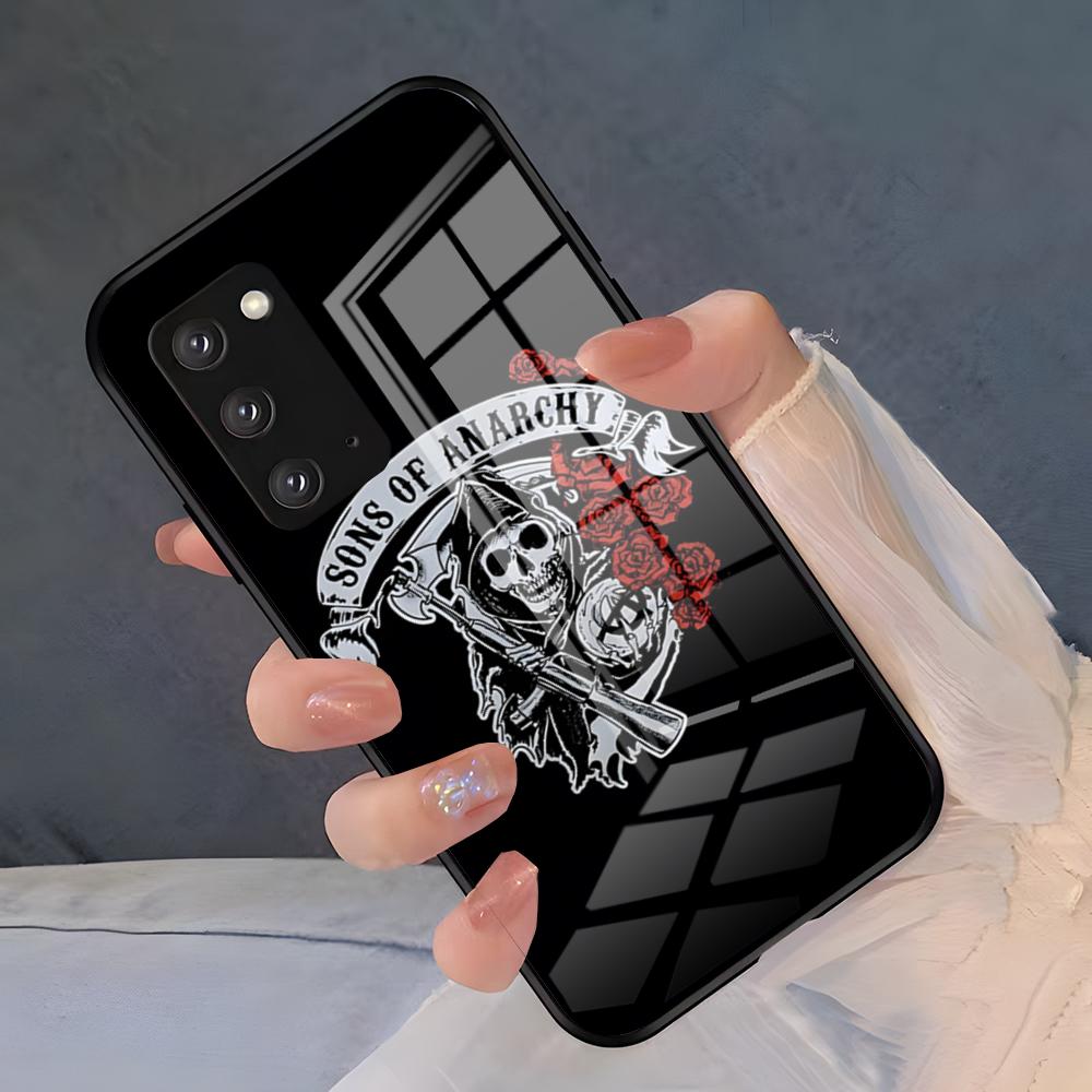 S-Sons Of Anarchy TV Phone Case For Samsung S26 S25 Plus S20 S20 Plus S22 Ultra S23 FE S21 Plus S21 Ultra Glass Cover