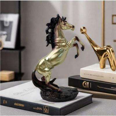 Standing Horse Statue Figurine Hand Crafted Table Decoration for Study Room Lightweight