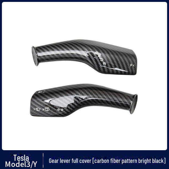 

Крышка рычага переключения передач Tesla Model Y/3 с узором из углеродного волокна — полное покрытие