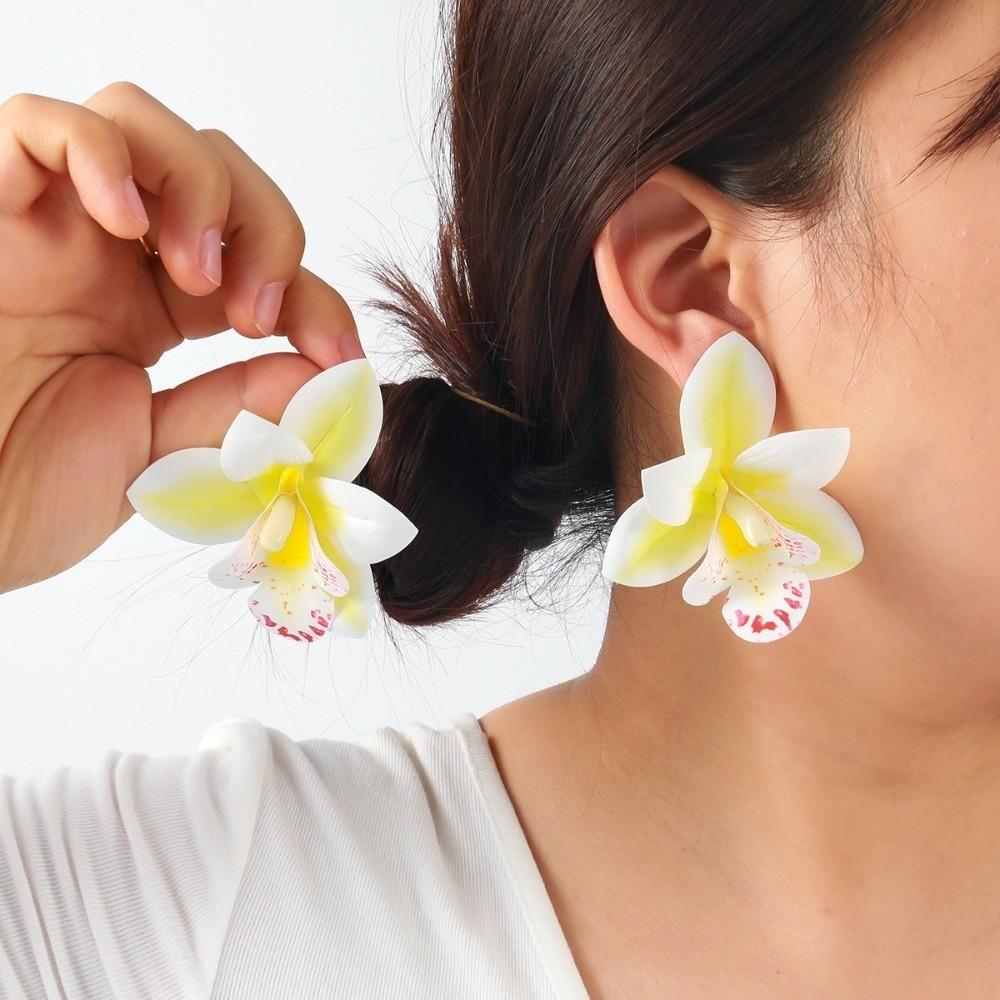 Exaggerated Flower Stud Earrings Korean Style Bohemian Dangle Earring  Wedding