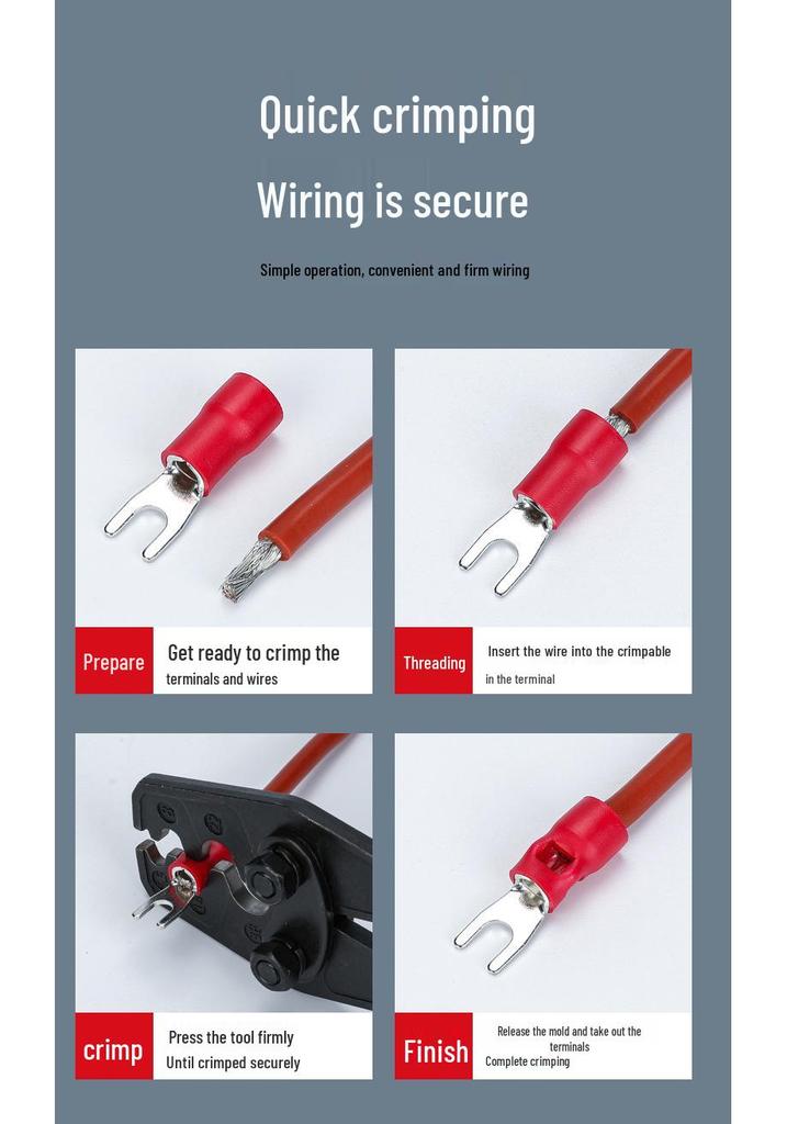KT Keshitong Fork Pre-insulated Purple Copper Crimp Terminal Connector, SV1.25 Series.