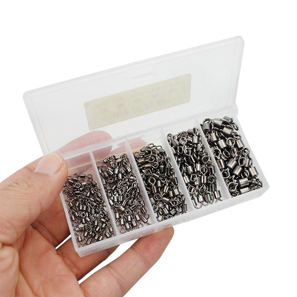 251pcs Connector Bearing Solid Connectors with Fishing Snap High Strength Ball Clips Rotating Swivel Locks Set