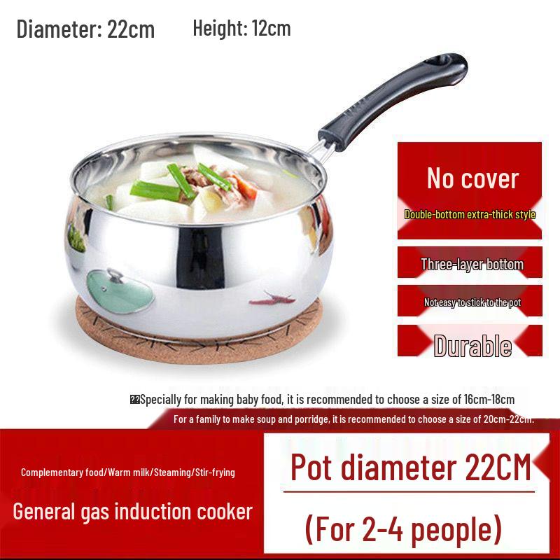 316 Extra Thick Stainless Steel Non-Stick Infant Milk and Food Saucepan