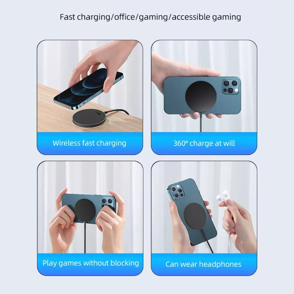 C12 Typ-C Kabel Runder Magnetischer Kabelloser Ladegerät Telefon-Ladepad