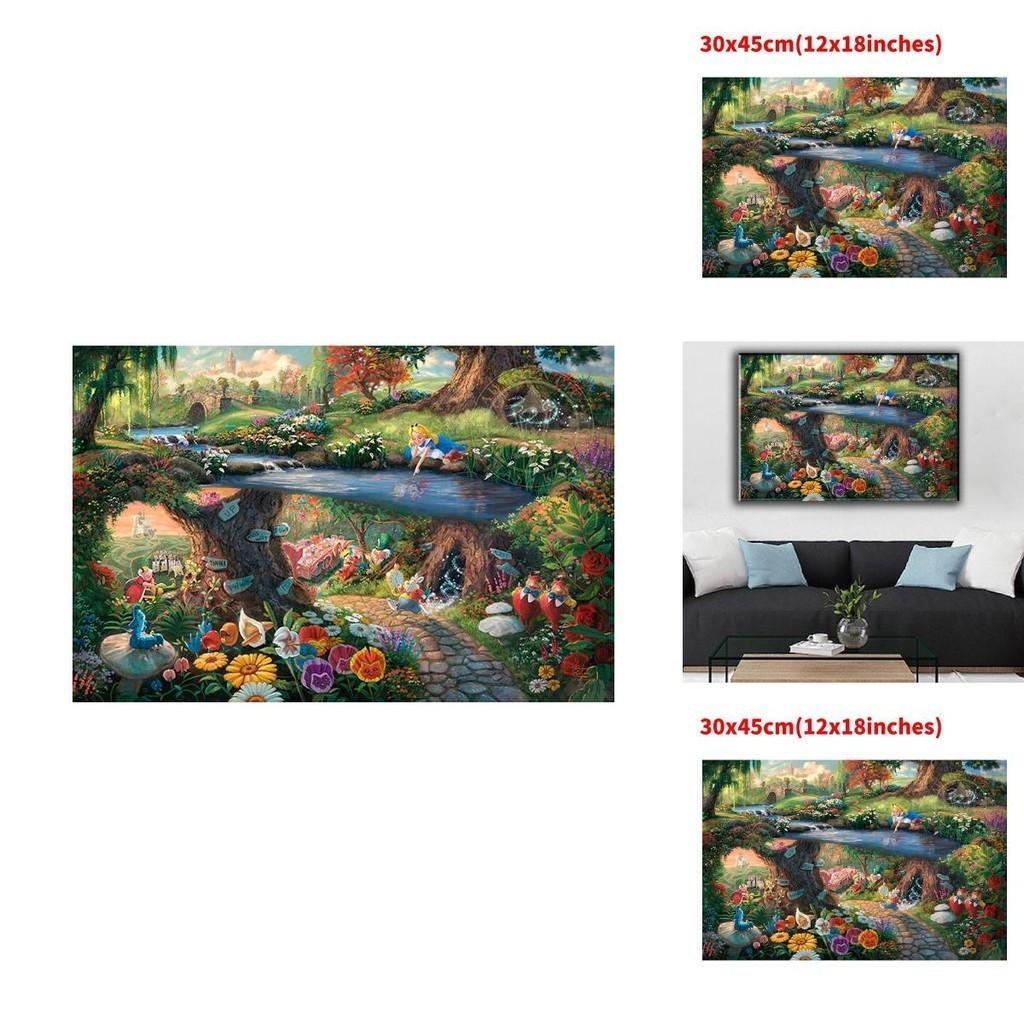 Mermaid Princess Canvas Wall Art Modern Fairy Tale Story Bedroom Children's Room Decorative Painting