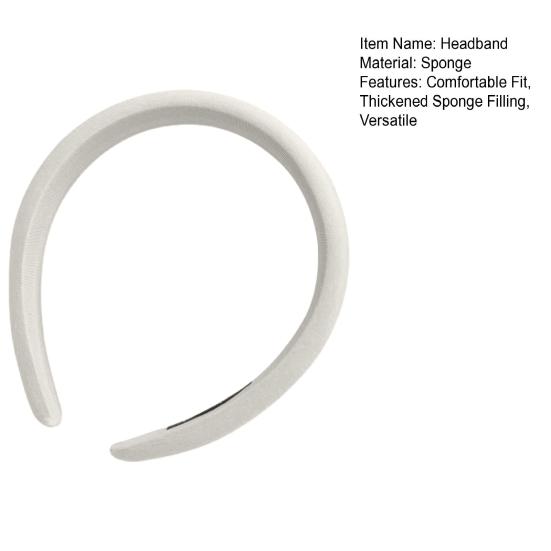 Women Headband Comfortable Fit Thickened Sponge Filling Hair Hoop Candy Color Head Shape Fitting Headband Hair Accessory