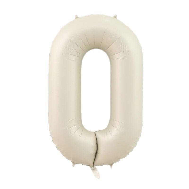 32-inch Coffee Caramel Chocolate Number Balloons - Birthday Party Foil Decorations