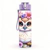 1PC Boho Owl Flower Wild Animal Portrait 750ml Color Plastic Sports Water Bottle Leakproof Flip Straw Lid Suitable for Sports Office Home Use