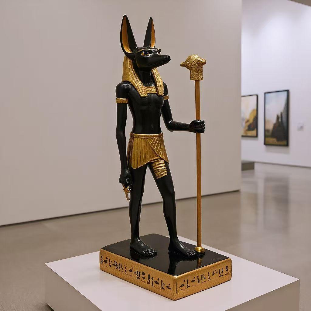 Statuie Anubis Zeul Egiptean al Morții Sculptură Mumie Figurină Rășină Decor Casă Birou Cadou pentru Pasionații de Mitologie Cadou de Halloween