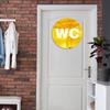 Mirror Effect Mark Sticker Self-adhesive Waterproof Hollow WC Sign Poster Household Supplies