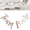 Rose  Just Married Mr & Mrs Team Bride English Words Wedding Party Banner Decoration String Flag