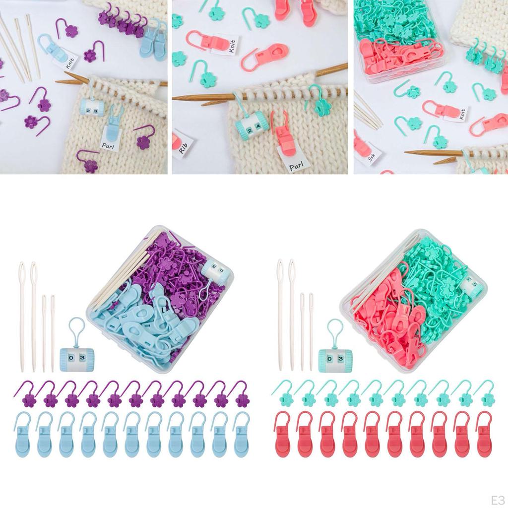 Colorful, Soft, And Cute Multi-function Crochet Markers for Knitting Sewing.