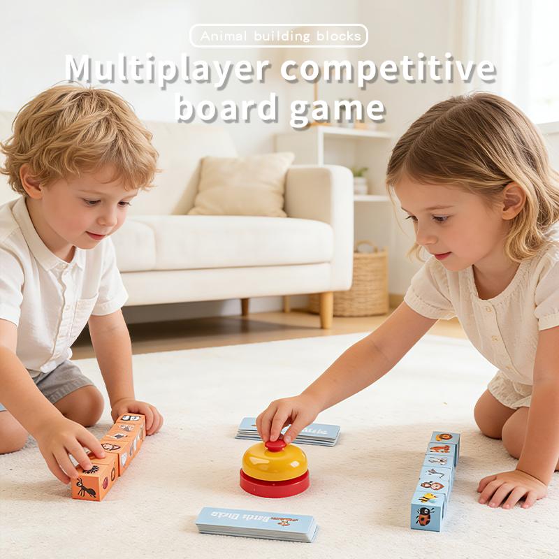 Animal Matching Sorting Battle Blocks Kids Logic Thinking Training Parent-child Interactive Board Game Educational Toy