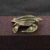 1 Pcs Antique Brass Turtle Figurine Solid Copper Office Desk Decor Cross-Border Craft Collectible with Engraving Metal Casting