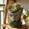 Outdoor Resin Animal Lion Heads Flower Pot Statue Ornament Balcony Garden Lawn Figurines Crafts Courtyard Accessories Decoration