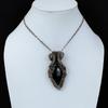 Black Onyx Gemstone Pure Copper Wire Wrapped Handmade Pendant Jewelry For Christmas Gift