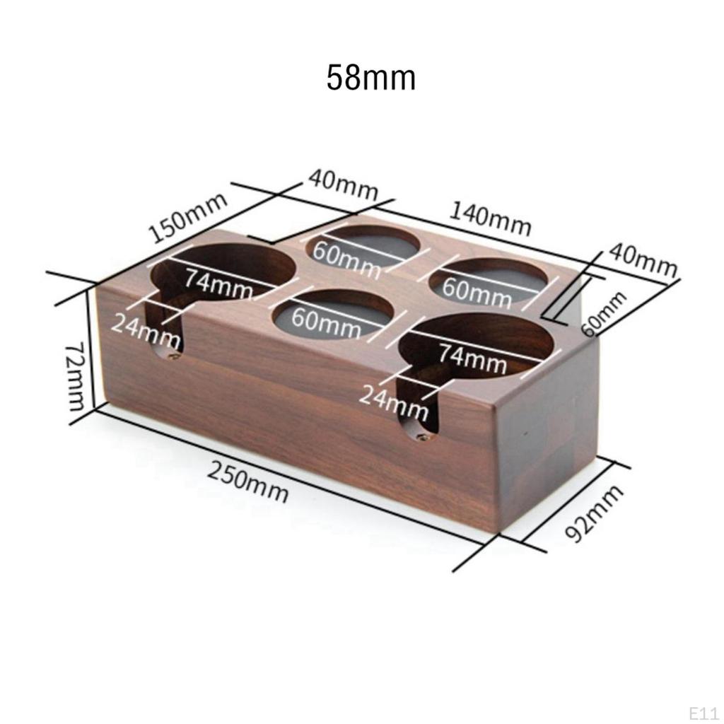 1 Piece Wood Barista Tamp Stand Espresso Tamper Mat Coffee Holder Maker