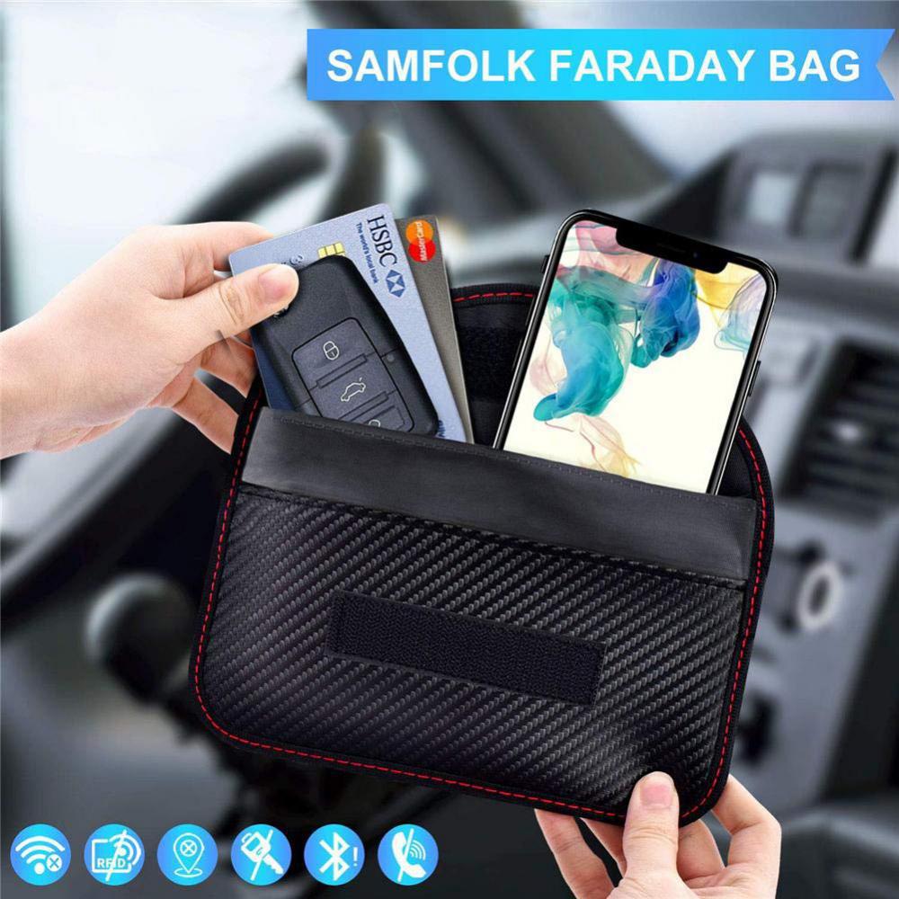 Signal Blocking Bag Mobile Phone RF Signal Blocker Car Key Faraday Bag Anti-Radiation Wallet Case Radiation Protection Pouch
