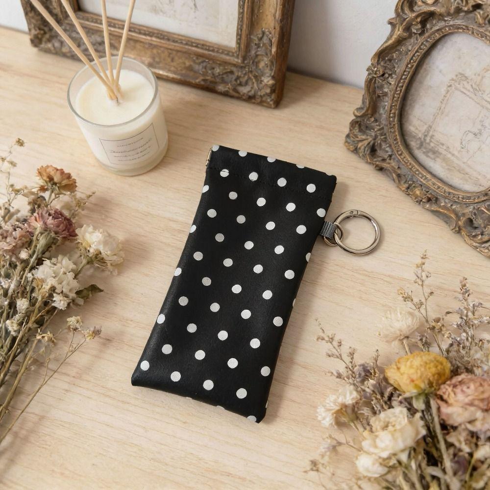 Tragbare Feder-Selbstschluss-Brillentasche Leder-Brillenaufbewahrungstasche Brillenetui Schutzhülle