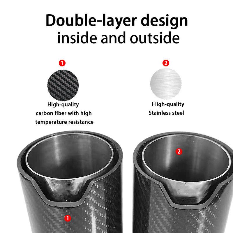 M-Style Dual-Outlet Carbon Fiber Exhaust Tailpipe for BMW