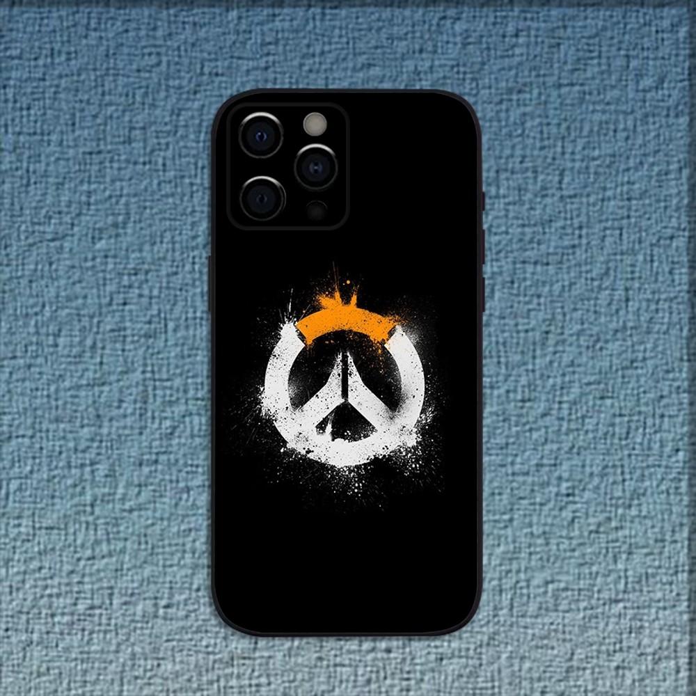 Game O-Overwatch Phone Case For iPhone 16,15,14,13,12,11,Pro,X,XS,Max,XR,Plus,Mini Soft Black Cover