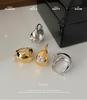 Zircon Heart U-Shaped Minimalist Metal Earrings – Versatile Korean & Western Style Ear Hoops for Women