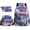 Animation Cartoon Kinderrucksack Freizeit Federmäppchen Umhängetasche Dreiteiliges Set, Grund- und Sekundarschule Schultasche