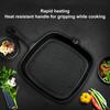 Grill Pan Nonstick Design Heat Resistant Handle Fast Heat Conduction Iron Stripe Frying Steak Skillet for Home Kitchen