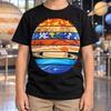 Circle Planets T-Shirt, Retro Solar System Graphic, Space Fan Gift, Astronomy Teacher Tee, Colorful Celestial Art, Saturn Jupiter, STEM Nerd
